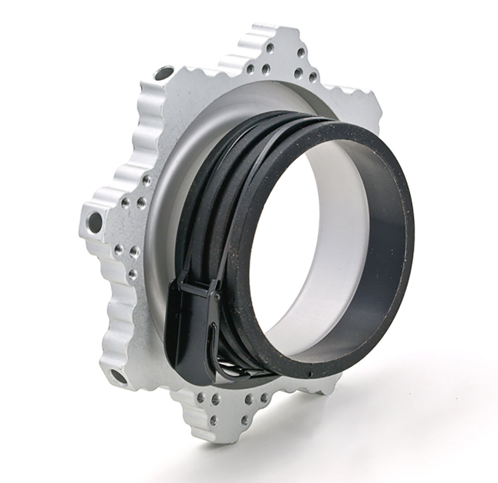 Speed ring for photography, octagonal design with durable metal construction, supports lightbanks by Chimera.