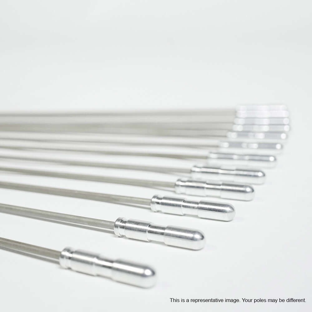 Aluminum poles for photography equipment, 28.25" (718mm), designed for OCTASPACE X and SR, showcasing sleek design.