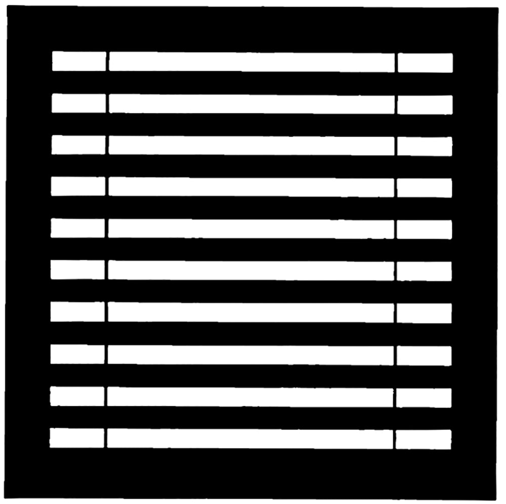 Black and white illustration of horizontal blinds for window photography and lighting design.