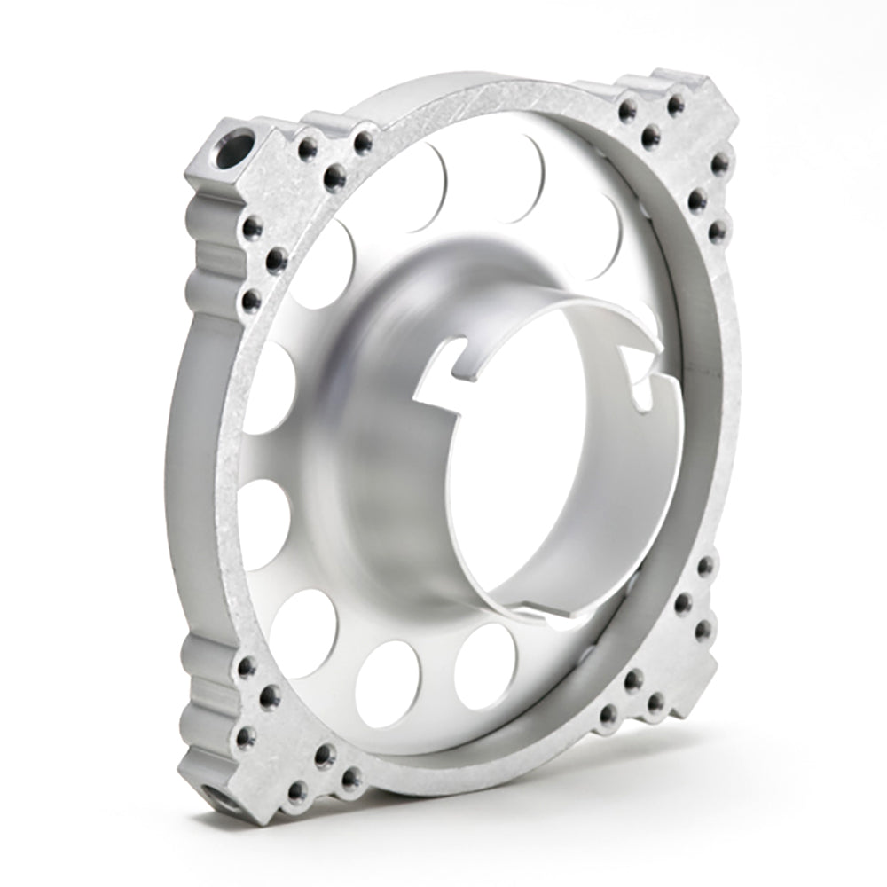 Chimera Aluminum Speed Ring for photography, supports lightbanks with four pole blocks for precise light placement.