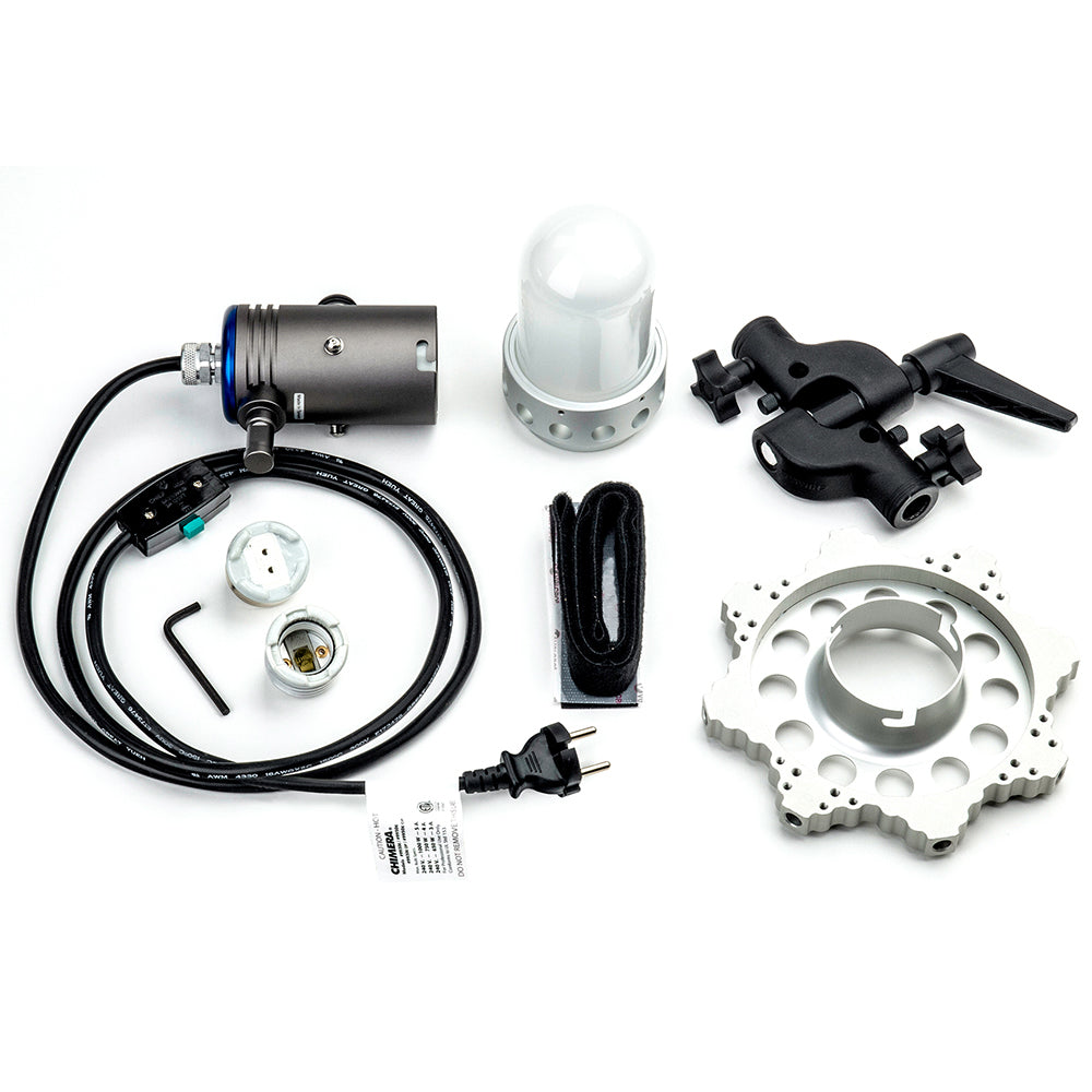 Triolet 2-Pin Euro      (Includes Mogul Socket, Medium Base Reducer, 2-Pin Adapter, Protective Glass Dome, Quick Release Ring And Euro Cord)