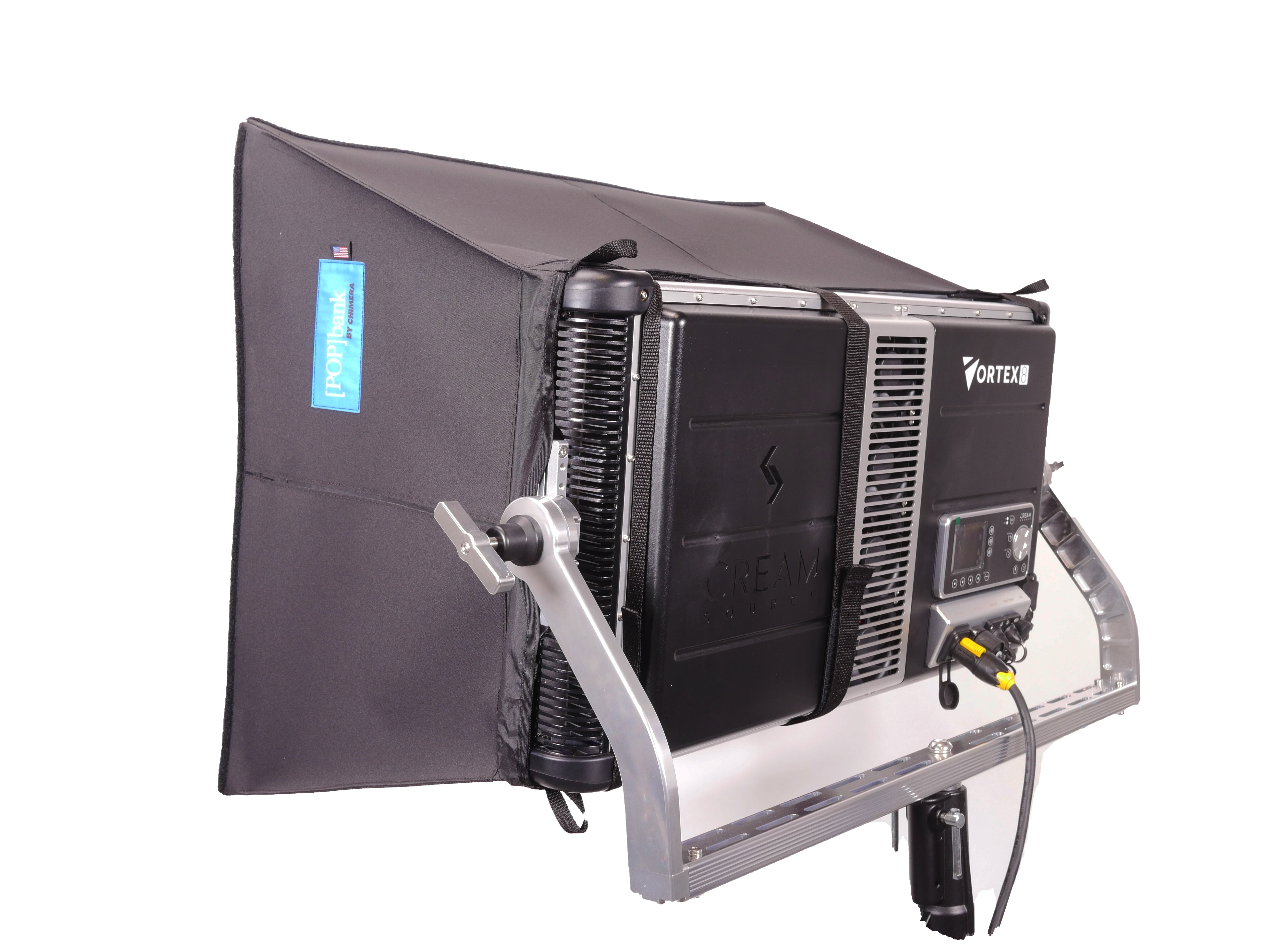 Small POP Bank optimized for Vortex8, enhancing photography lighting quality. Ideal for professional shoots.