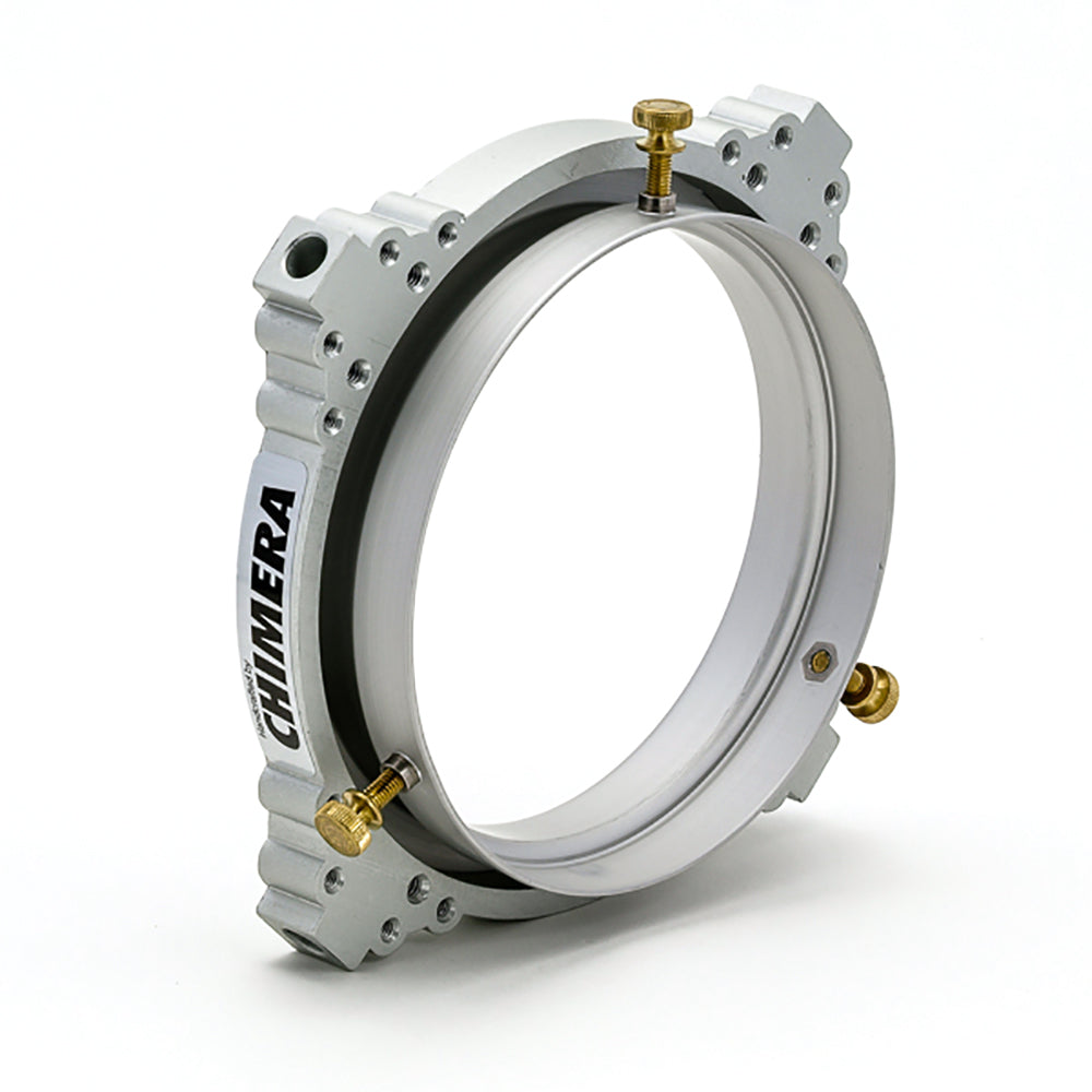 Speed Ring for photography with durable aluminum construction and rotating design, compatible with Dyna-Lite light modifiers.