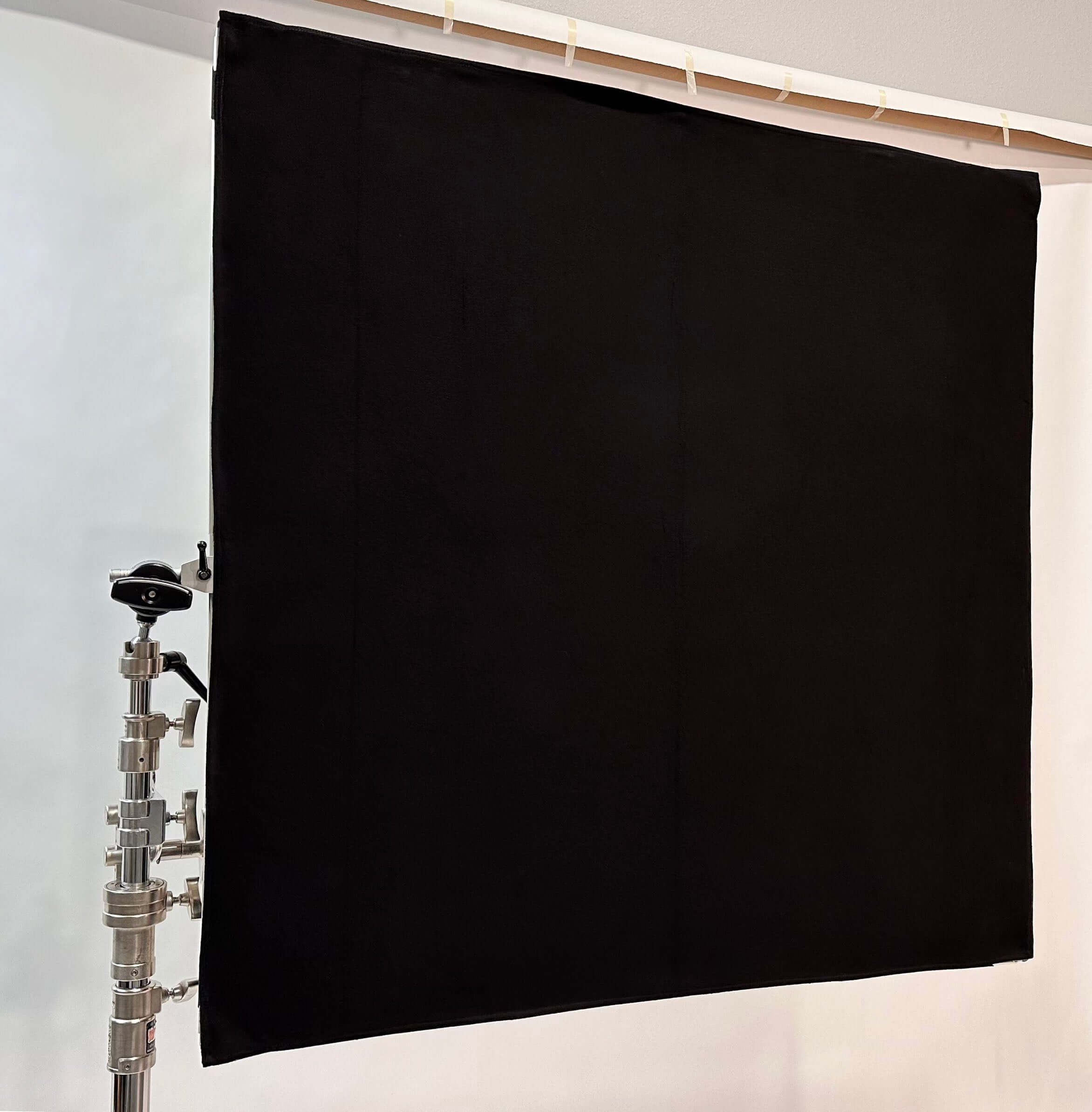 Solid black panel fabric for photography, 48" x 48", designed to control light with the Chimera Panel Frame System.