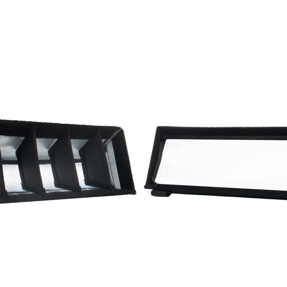 Lightbank louvers and barndoors for photography kits, designed for superior light control and durability.